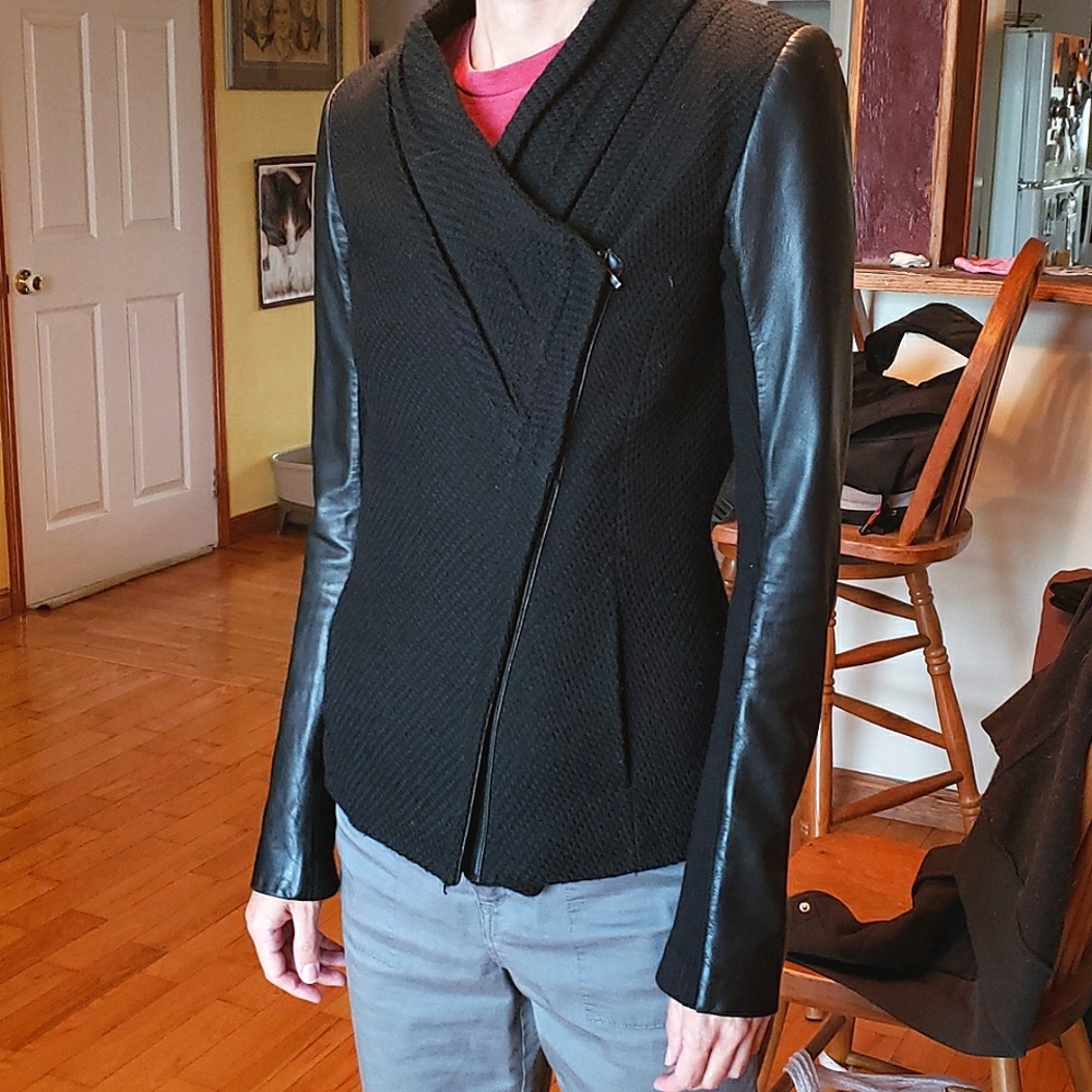Danier leather wool and lambskin jacket